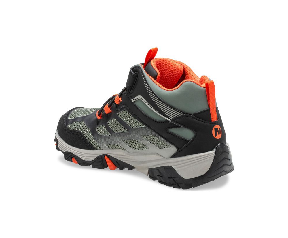Merrell Hiking Shoes Olive - Moab FST Mid A/C Waterproof - Kids 65QCSVYOF